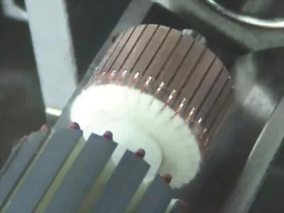 TWM-606 Commutator slot cutting in operation