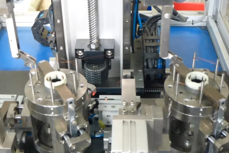 TWM-902S In-Slot Brushless Motor Stator Automatic Winding Machine in operation